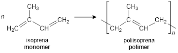 pembentukan poliisoprena dari isoprena
